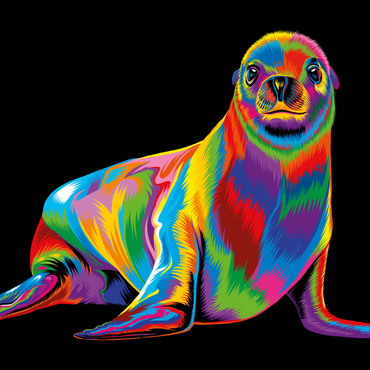 Pop Colors Sea Lion 1000 Puzzle 3D Modell