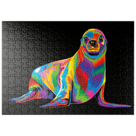 Darstellung des Puzzle Motivs Pop Colors Sea Lion - Puzzleteile: 200