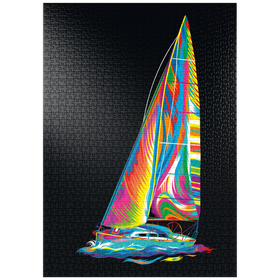 Darstellung des Puzzle Motivs Pop Colors Sailboat - Puzzleteile: 1000