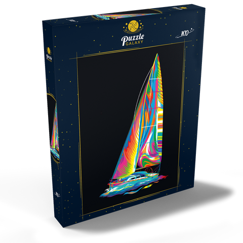 Pop Colors Sailboat 100 Puzzle Schachtel Ansicht2