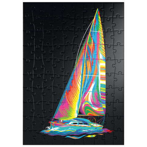 puzzleplate Pop Colors Sailboat 100 Puzzle