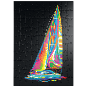 Darstellung des Puzzle Motivs Pop Colors Sailboat - Puzzleteile: 100
