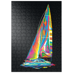 Darstellung des Puzzle-Motivs Pop Colors Sailboat – Puzzleteile: 200