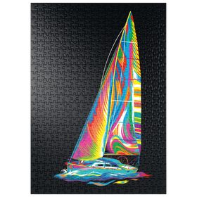 Darstellung des Puzzle Motivs Pop Colors Sailboat - Puzzleteile: 500