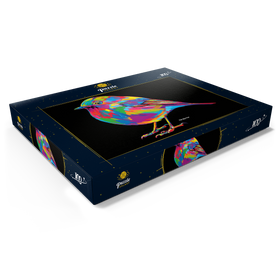 Darstellung des Puzzle Motivs Robin Pop Colors - Puzzleteile: 100