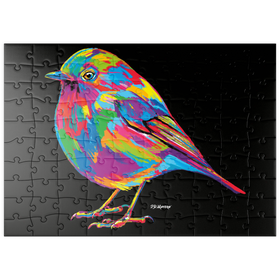 Darstellung des Puzzle Motivs Robin Pop Colors - Puzzleteile: 100