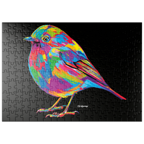 Darstellung des Puzzle Motivs Robin Pop Colors - Puzzleteile: 200