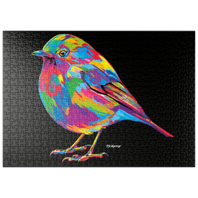 Darstellung des Puzzle Motivs Robin Pop Colors - Puzzleteile: 500