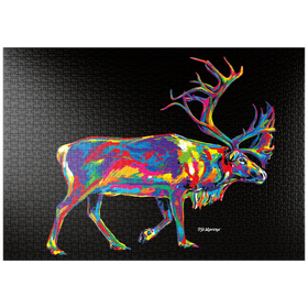 Darstellung des Puzzle-Motivs Santa's Reindeer – Puzzleteile: 1000