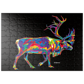 Darstellung des Puzzle Motivs Santa's Reindeer - Puzzleteile: 100