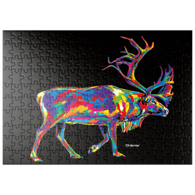 Darstellung des Puzzle-Motivs Santa's Reindeer – Puzzleteile: 200