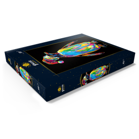 Darstellung des Puzzle Motivs Penguin with a Hat - Puzzleteile: 100