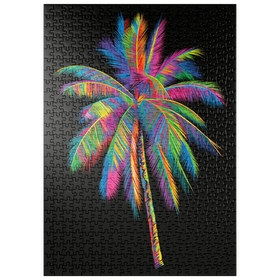 Darstellung des Puzzle-Motivs Colorful Palm Tree – Puzzleteile: 500