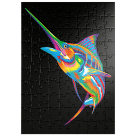 Darstellung des Puzzle Motivs Pop Colors Marlin - Puzzleteile: 100