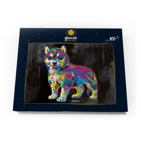 Pop Colors Husky 100 Puzzle Schachtel Ansicht3