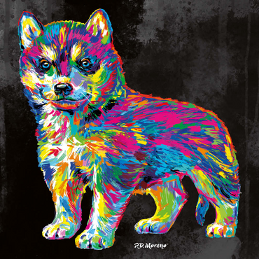 Pop Colors Husky 200 Puzzle 3D Modell