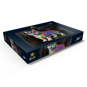 Darstellung des Puzzle Motivs Pop Colors Husky - Puzzleteile: 500