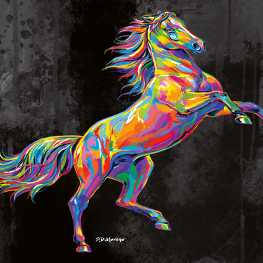 Colorful Stallion 1000 Puzzle 3D Modell