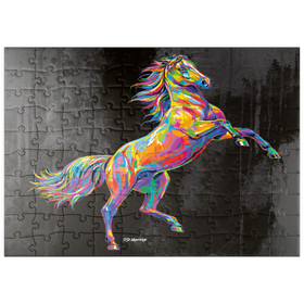 Darstellung des Puzzle Motivs Colorful Stallion - Puzzleteile: 100