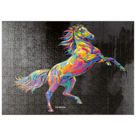 Darstellung des Puzzle-Motivs Colorful Stallion – Puzzleteile: 200