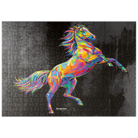 Darstellung des Puzzle-Motivs Colorful Stallion – Puzzleteile: 500