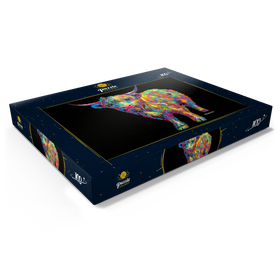 Darstellung des Puzzle Motivs Highland Cow - Puzzleteile: 100