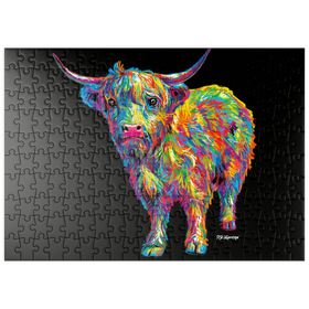 Darstellung des Puzzle Motivs Highland Cow - Puzzleteile: 200