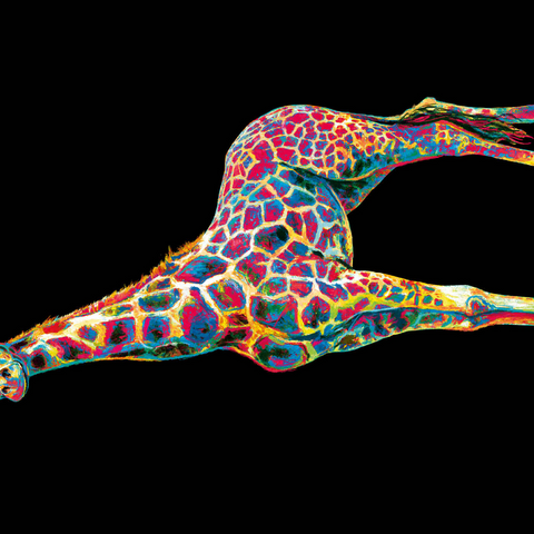 Colorful Giraffe 1000 Puzzle 3D Modell