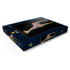 Darstellung des Puzzle Motivs Colorful Giraffe - Puzzleteile: 200