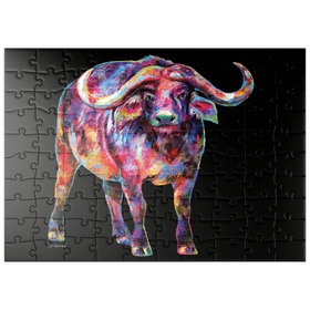 Darstellung des Puzzle Motivs Raging Bull - Puzzleteile: 100