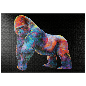 Darstellung des Puzzle-Motivs Pop Colors Gorilla – Puzzleteile: 1000