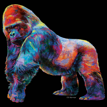 Pop Colors Gorilla 1000 Puzzle 3D Modell