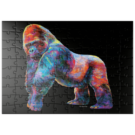 Darstellung des Puzzle Motivs Pop Colors Gorilla - Puzzleteile: 100