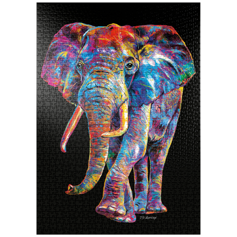 puzzleplate Elephant Pop Colors 1000 Puzzle