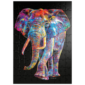 Darstellung des Puzzle Motivs Elephant Pop Colors - Puzzleteile: 100