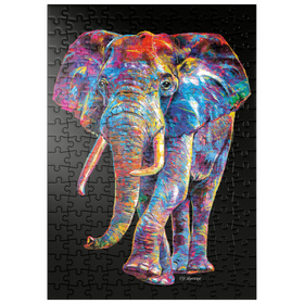 Darstellung des Puzzle Motivs Elephant Pop Colors - Puzzleteile: 200