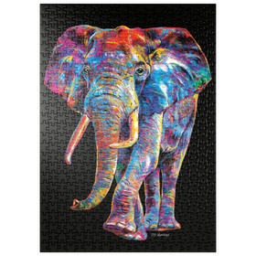 Darstellung des Puzzle Motivs Elephant Pop Colors - Puzzleteile: 500