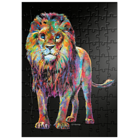 Darstellung des Puzzle Motivs Pop Colors Lion - Puzzleteile: 100