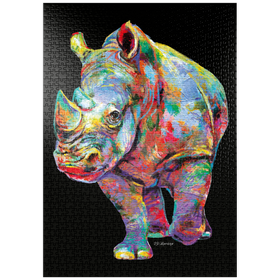Darstellung des Puzzle-Motivs Hippo Love – Puzzleteile: 1000