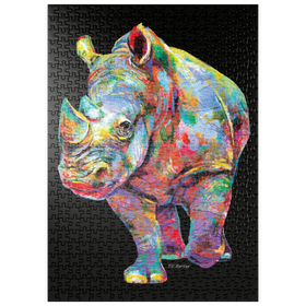 Darstellung des Puzzle Motivs Hippo Love - Puzzleteile: 500