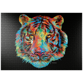 Darstellung des Puzzle Motivs Tiger Head - Puzzleteile: 1000
