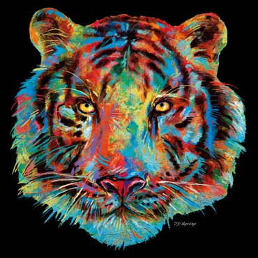 Tiger Head 1000 Puzzle 3D Modell