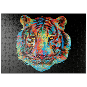 Darstellung des Puzzle-Motivs Tiger Head – Puzzleteile: 200