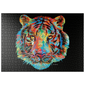 Darstellung des Puzzle Motivs Tiger Head - Puzzleteile: 500