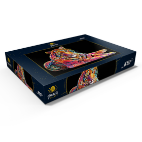 Alternative Darstellung des Puzzle-Motivs Laying Tiger – Puzzleteile: 1000