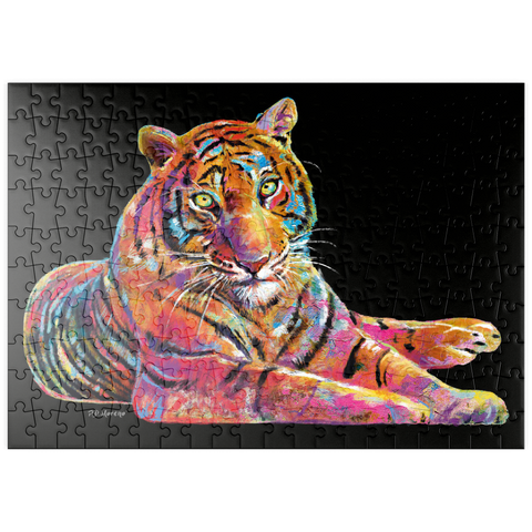 puzzleplate Laying Tiger 200 Puzzle