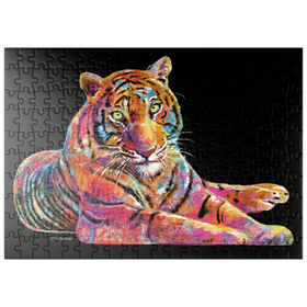 Darstellung des Puzzle Motivs Laying Tiger - Puzzleteile: 200