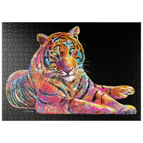 puzzleplate Laying Tiger 500 Puzzle