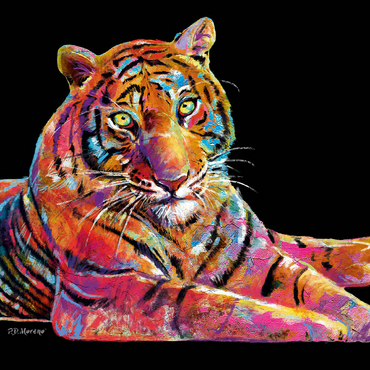 Laying Tiger 500 Puzzle 3D Modell