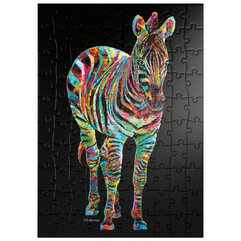 puzzleplate Colorful Zebra 100 Puzzle